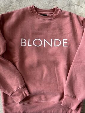 Brunette The Label BLONDE Pink Crewneck Sweatshirt